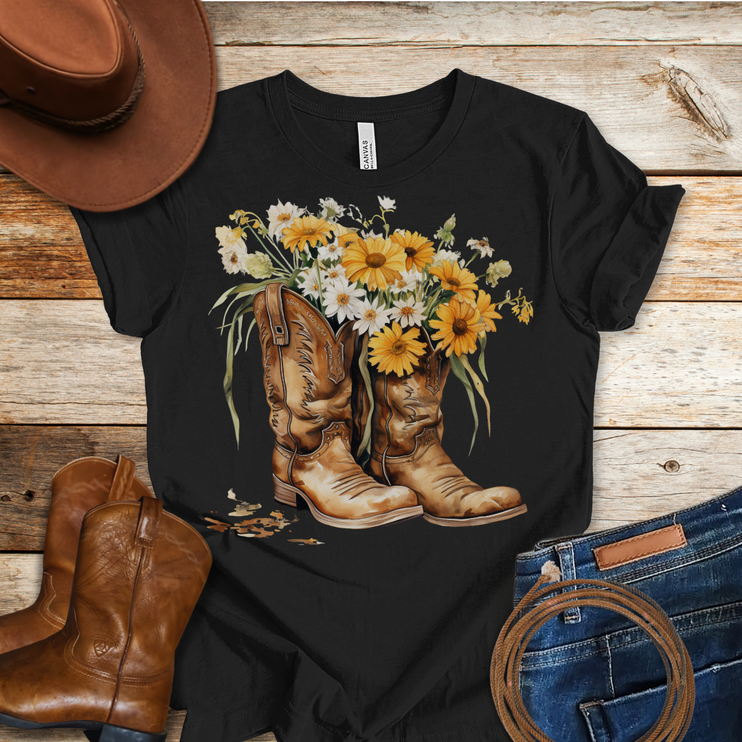 Daisy n' Weeds Boots T-Shirt