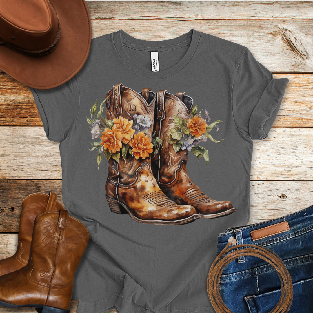 Carnation Boots T-Shirt