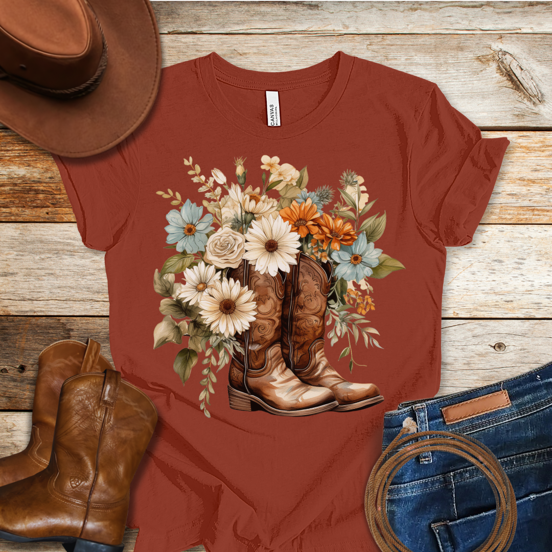 Chrysanthemum Boots T-Shirt