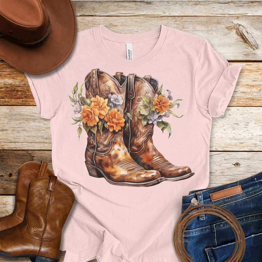 Carnation Boots T-Shirt