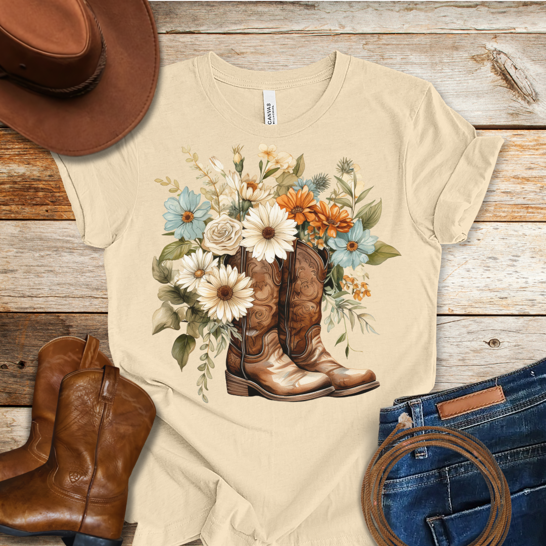 Chrysanthemum Boots T-Shirt