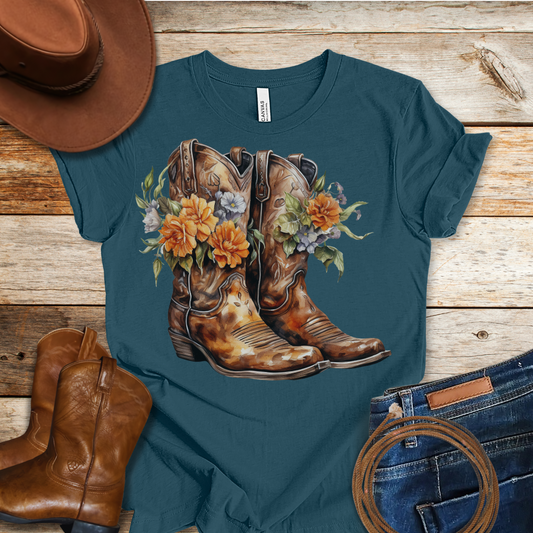 Carnation Boots T-Shirt