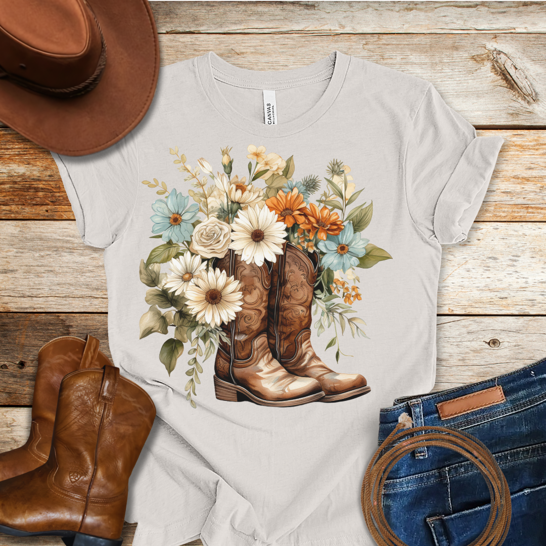 Chrysanthemum Boots T-Shirt