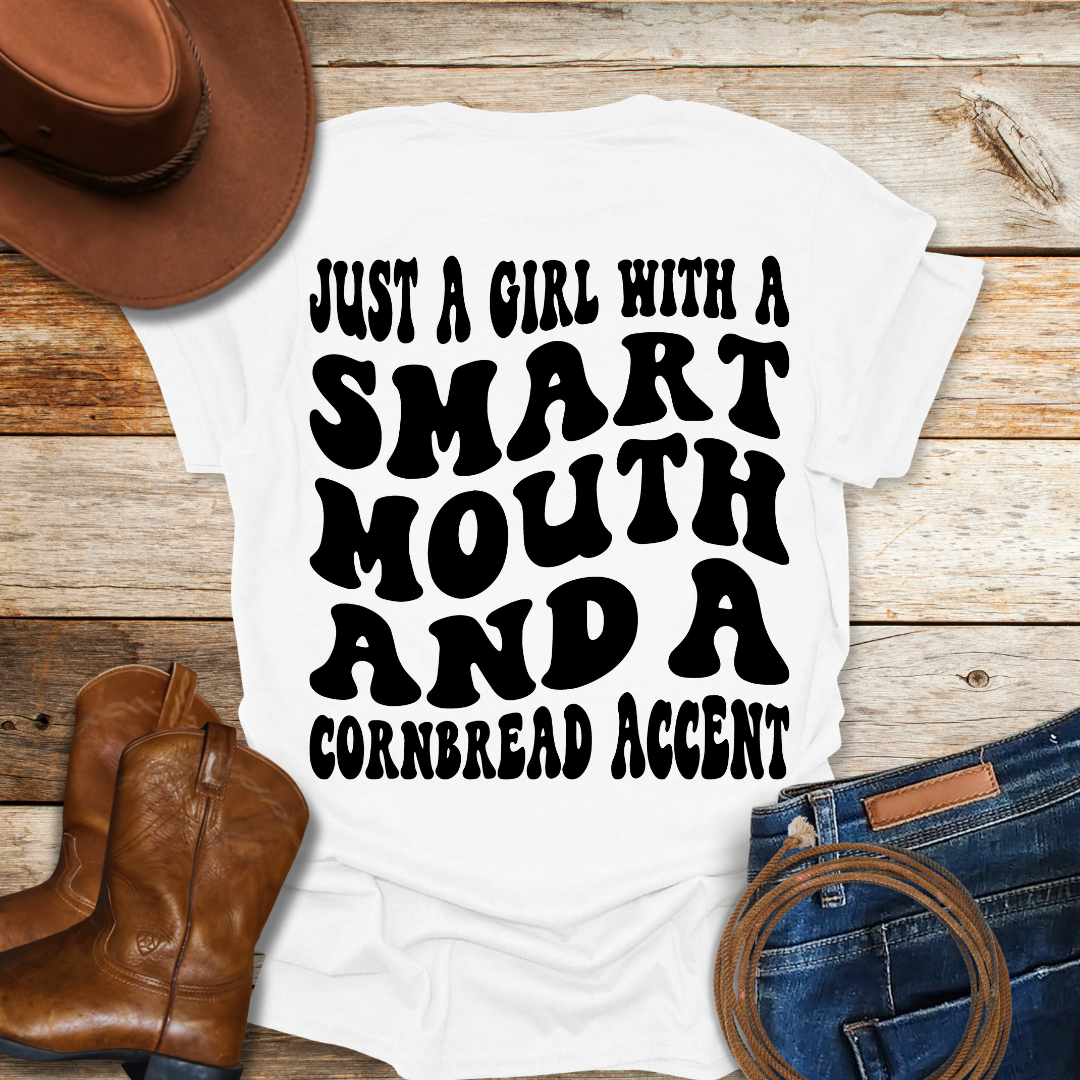 Cornbread Accent T-Shirt (Back & Front Print)