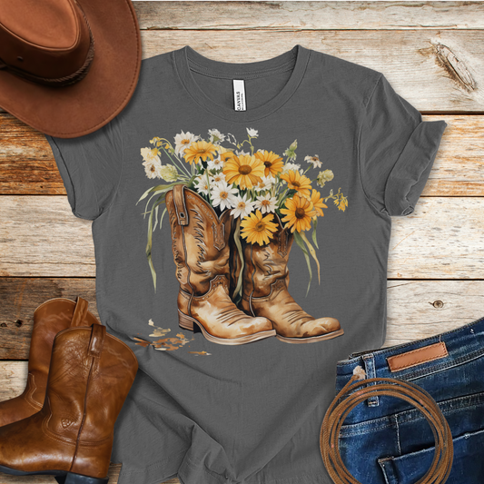 Daisy n' Weeds Boots T-Shirt