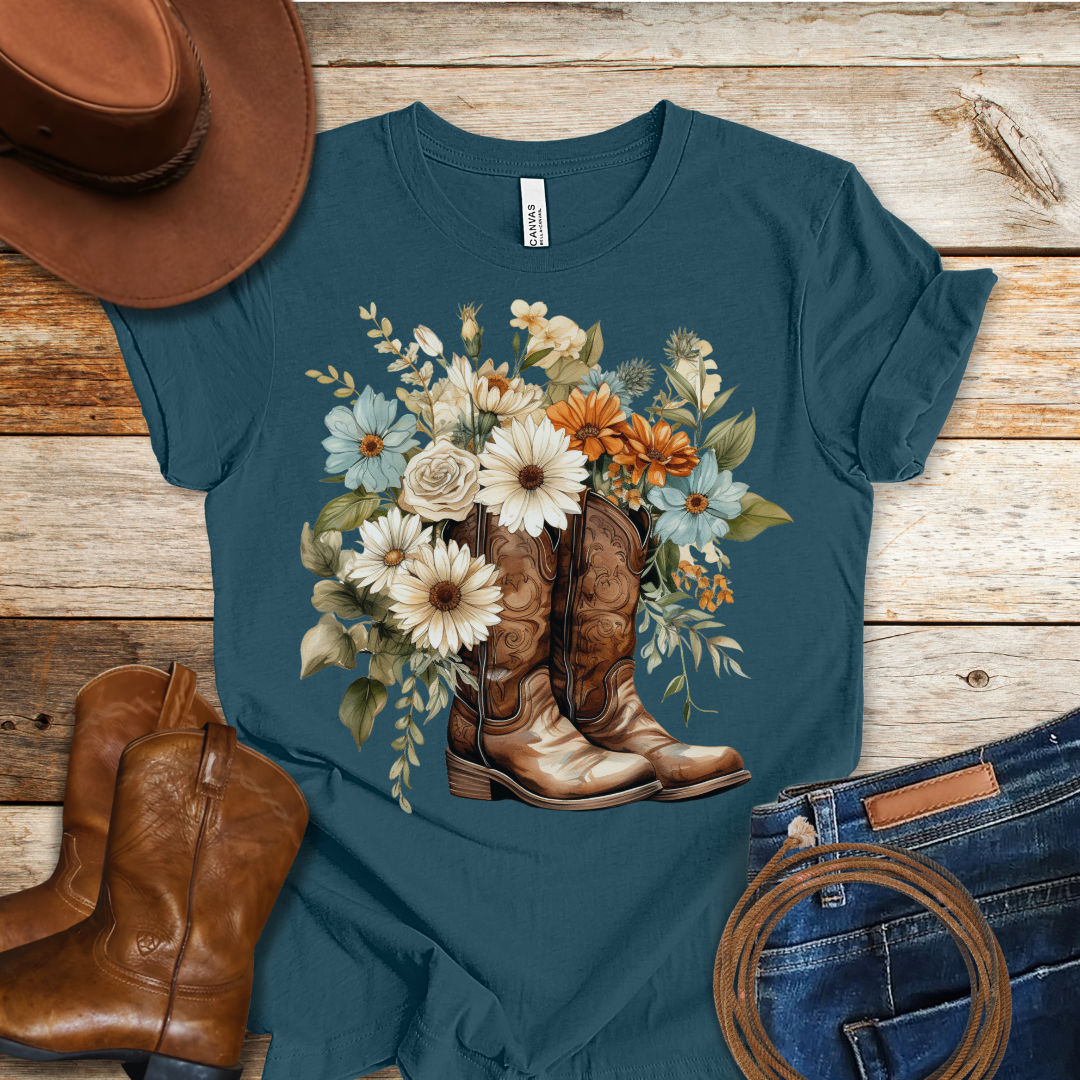 Chrysanthemum Boots T-Shirt