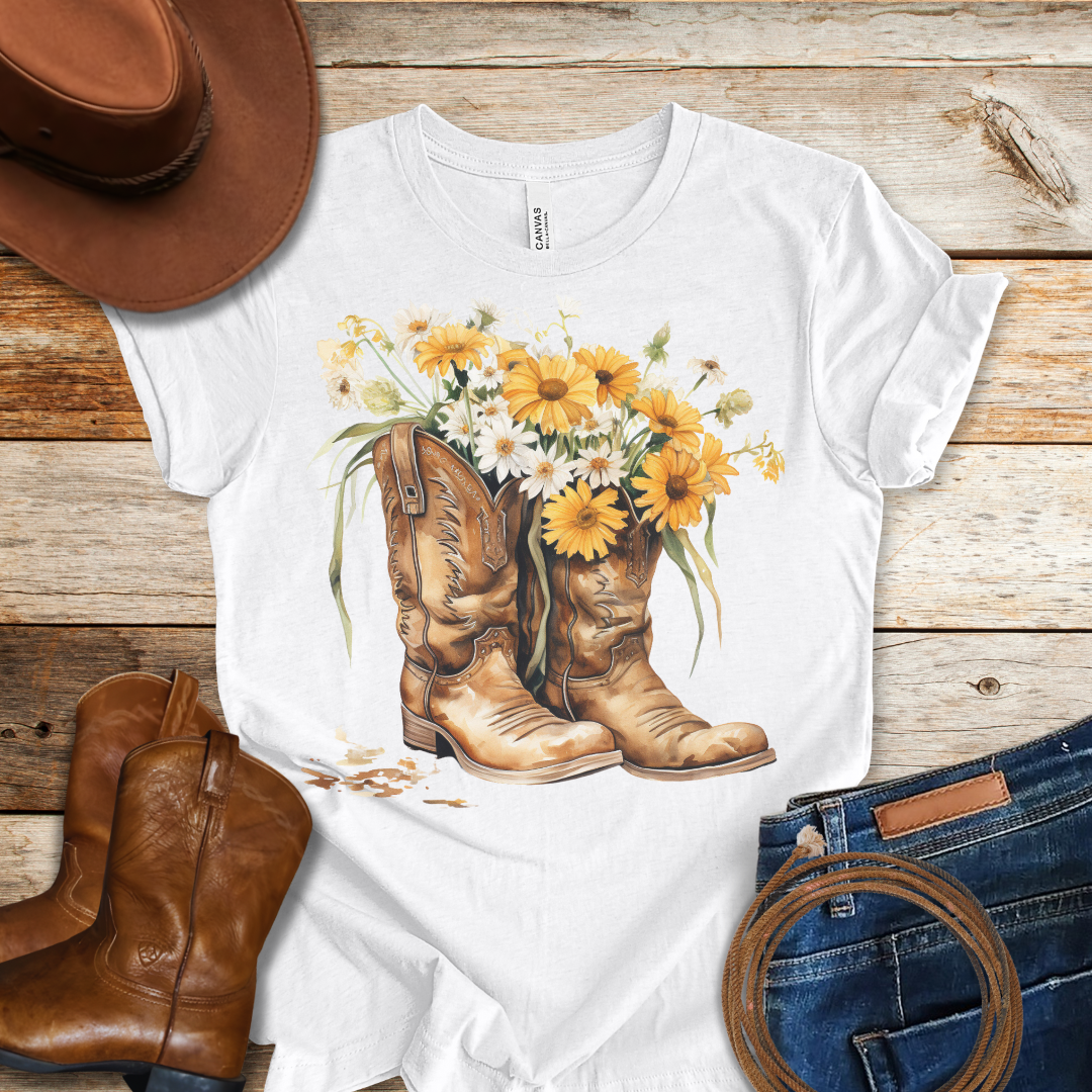Daisy n' Weeds Boots T-Shirt
