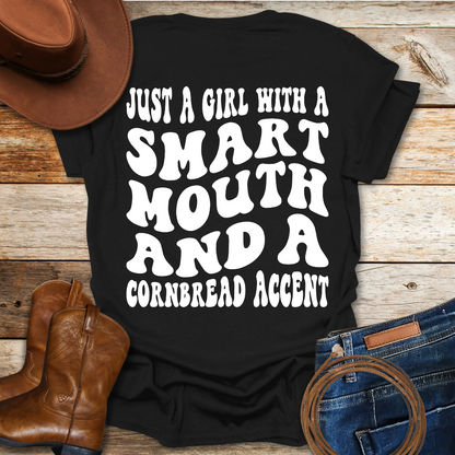Cornbread Accent T-Shirt (Back & Front Print)