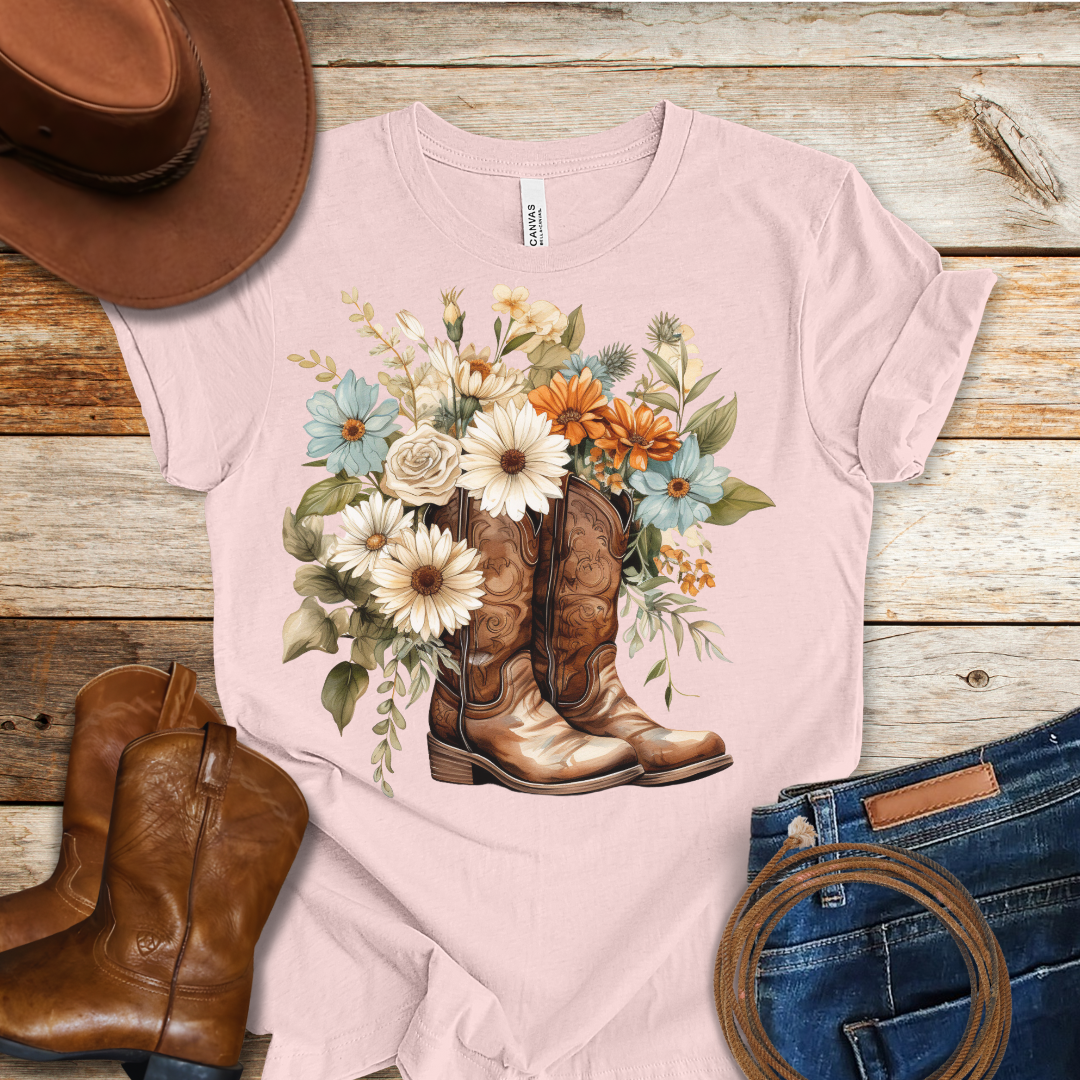 Chrysanthemum Boots T-Shirt