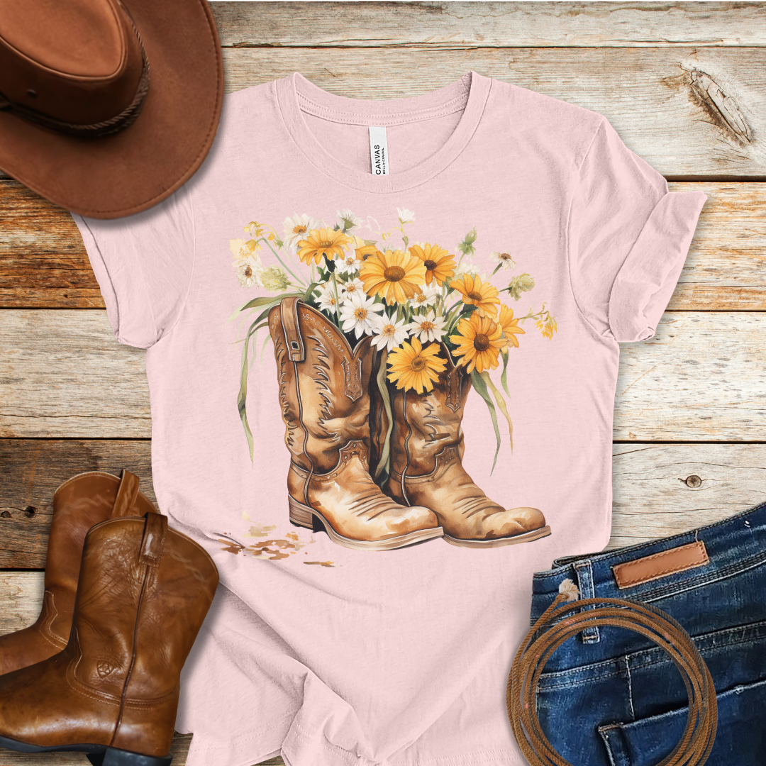 Daisy n' Weeds Boots T-Shirt
