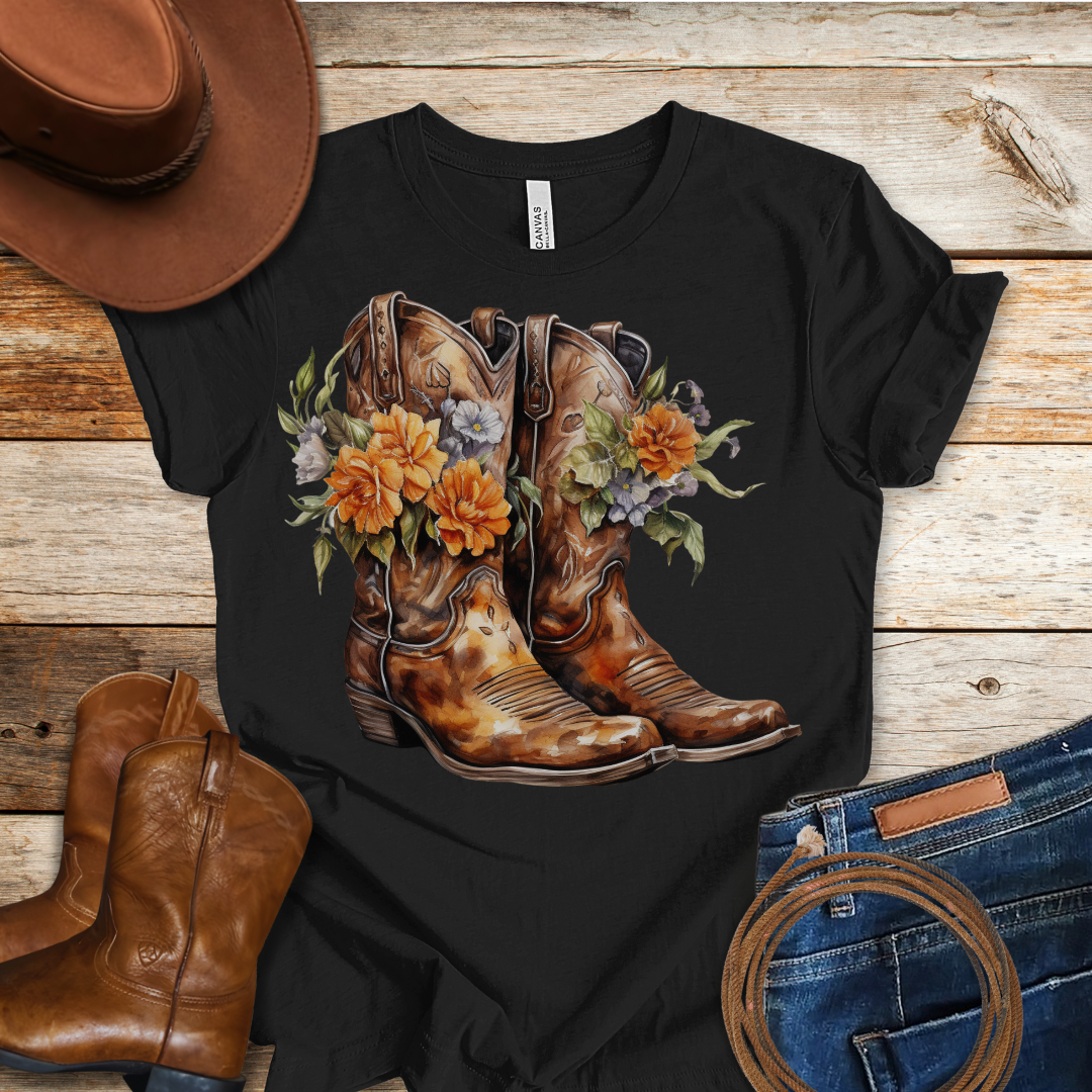 Carnation Boots T-Shirt