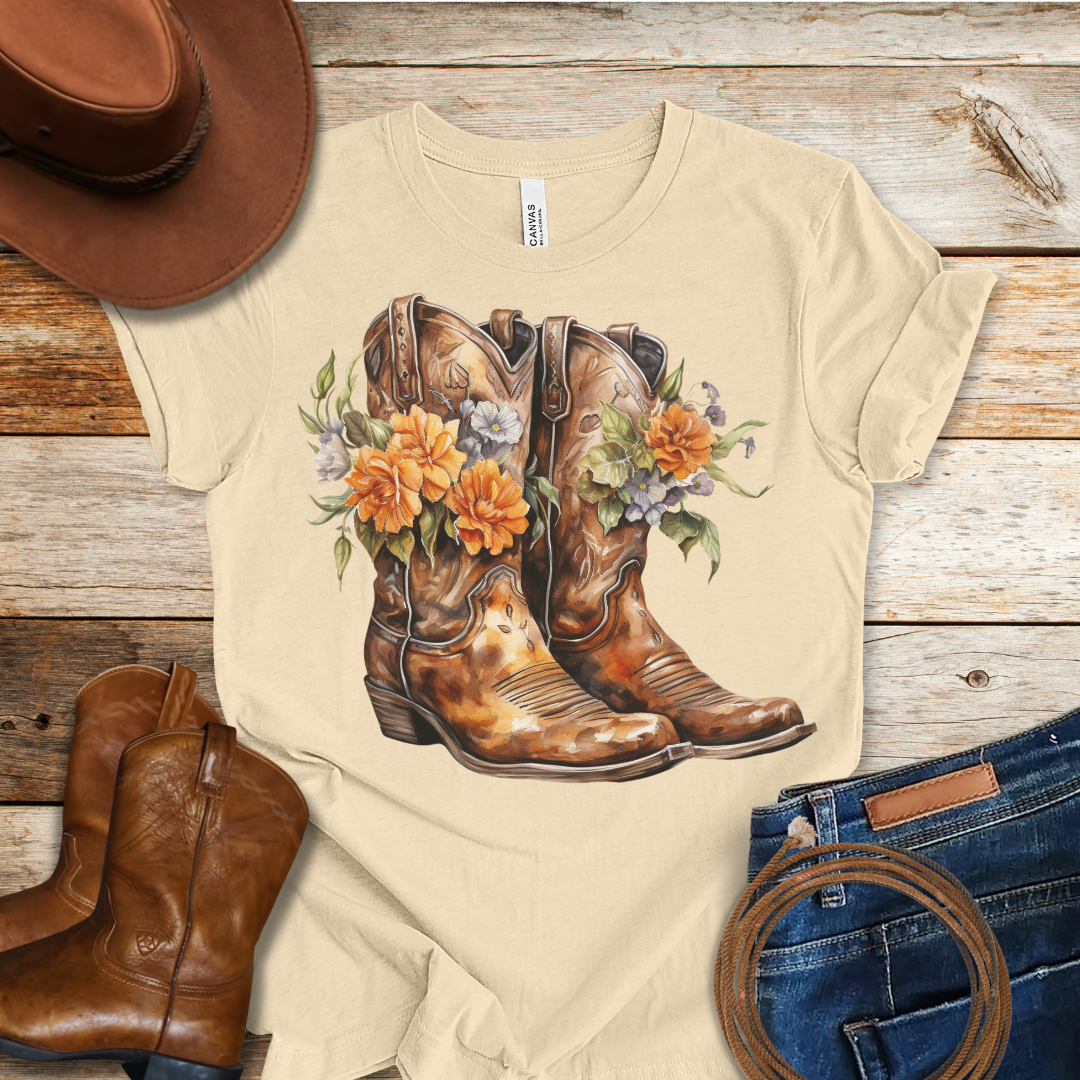 Carnation Boots T-Shirt