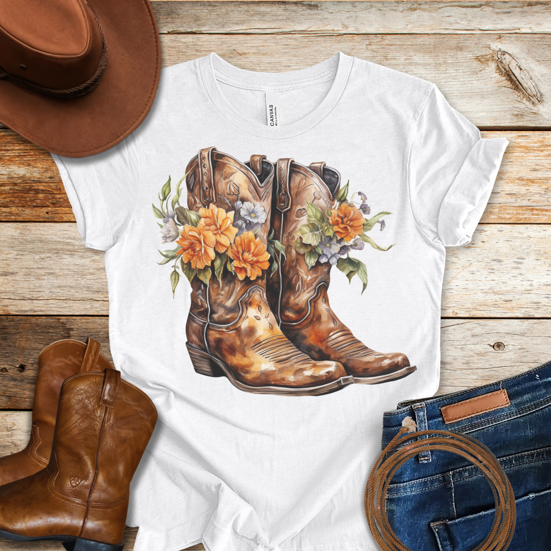 Carnation Boots T-Shirt