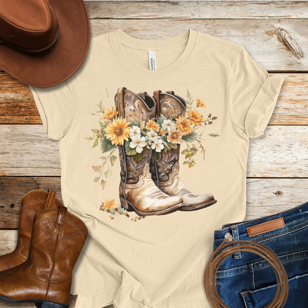 Daisy Boots T-Shirt