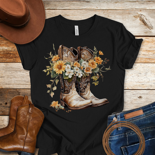 Daisy Boots T-Shirt