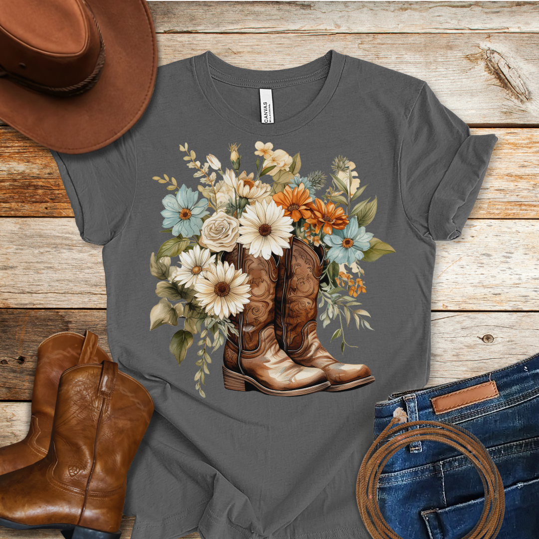 Chrysanthemum Boots T-Shirt