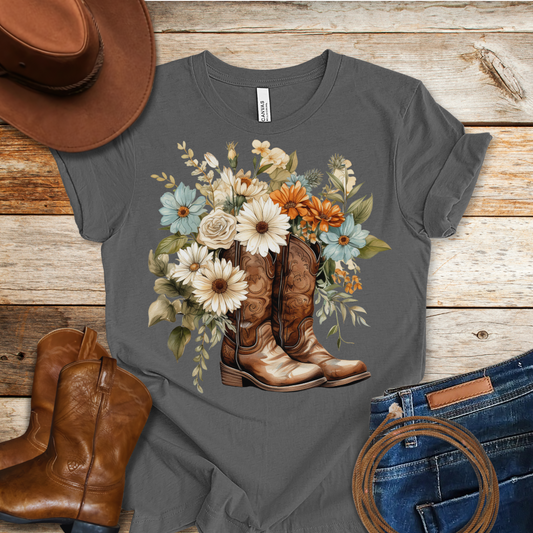 Chrysanthemum Boots T-Shirt