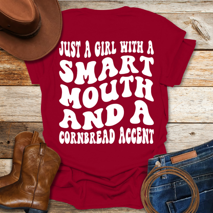 Cornbread Accent T-Shirt (Back & Front Print)