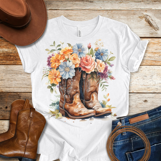 Bouquet Boots T-Shirt