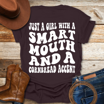Cornbread Accent T-Shirt (Back & Front Print)