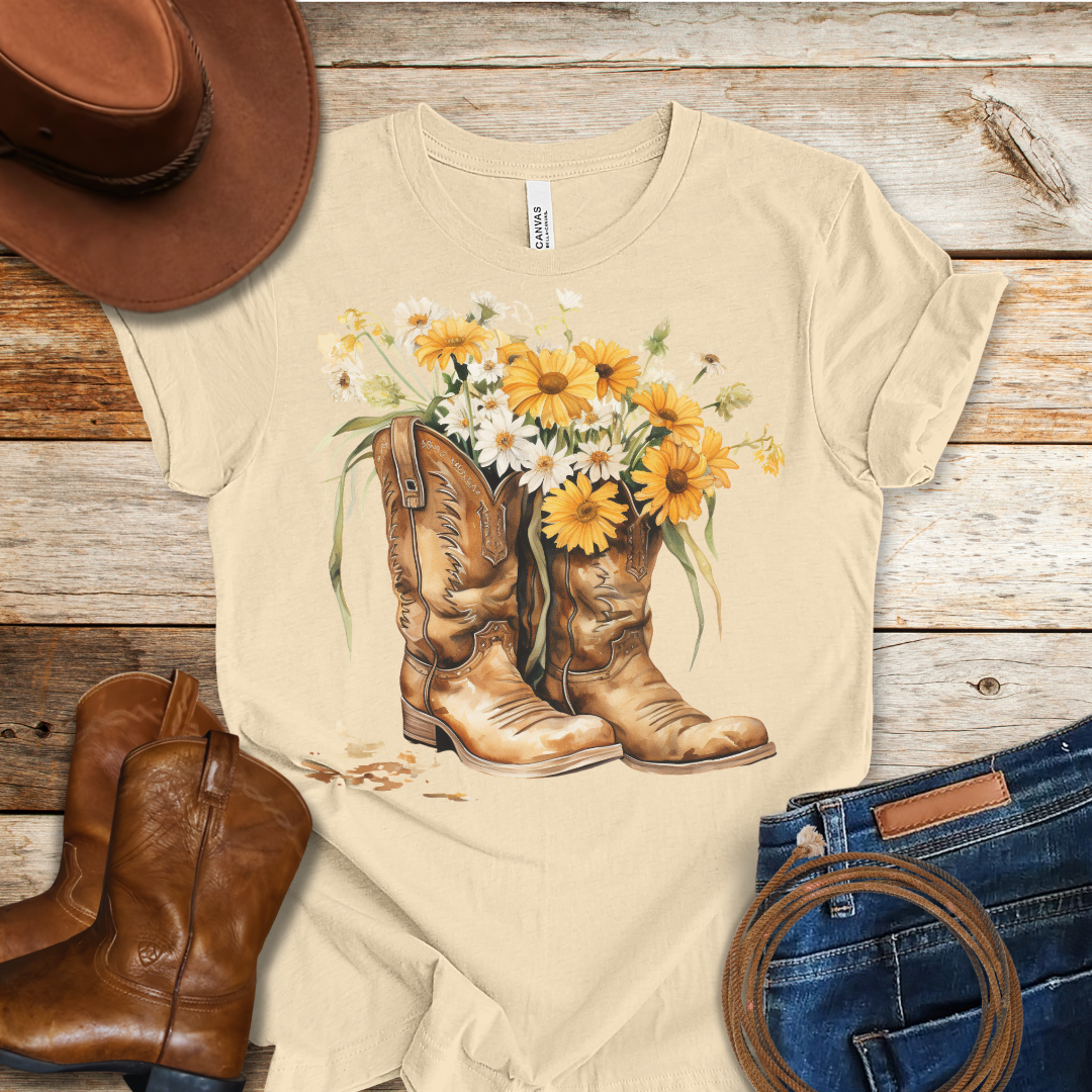 Daisy n' Weeds Boots T-Shirt