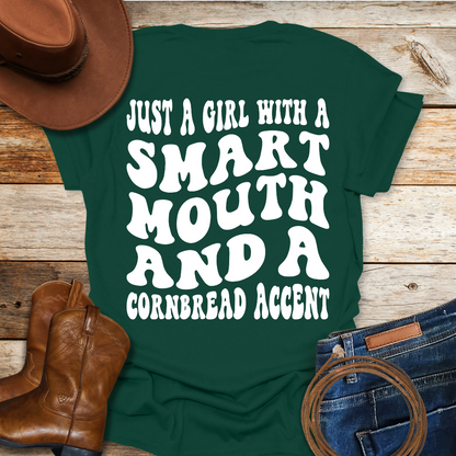 Cornbread Accent T-Shirt (Back & Front Print)
